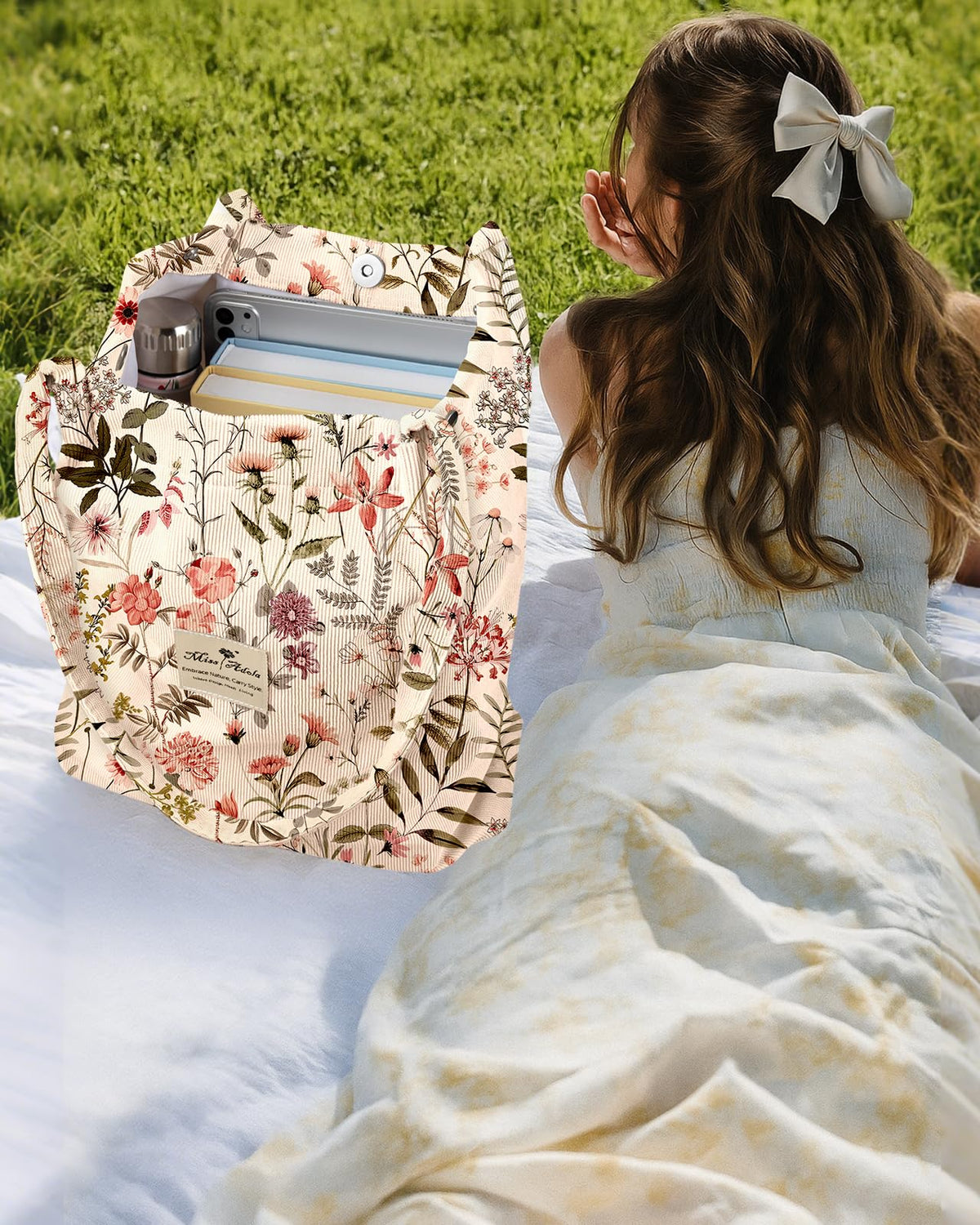 Miss Adola tote with inner pocket for keys and phones.