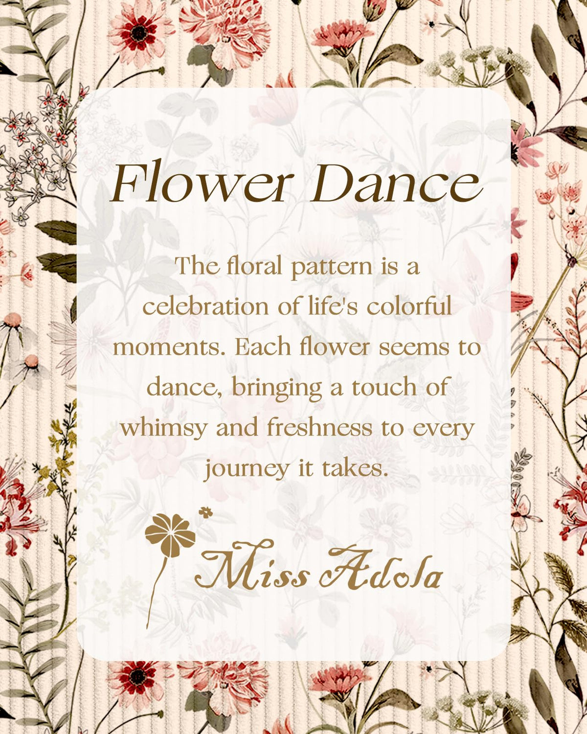 Miss Adola PK Flower pattern tote for versatile outfits.