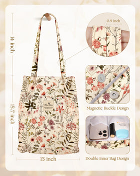 Miss Adola corduroy tote with adjustable shoulder straps.