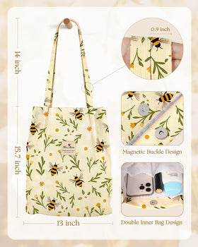 Miss Adola corduroy tote versatile style for any outfit.