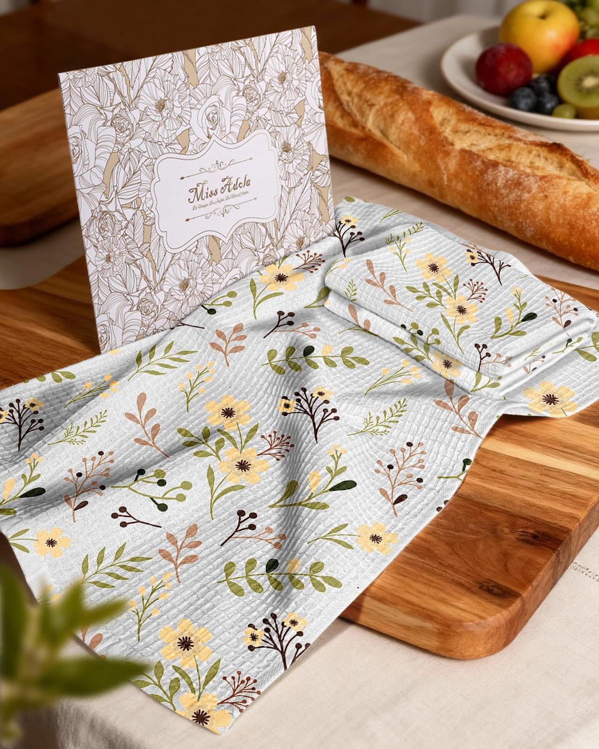 Miss Adola decorative dishcloth enhances kitchen ambiance while absorbing spills