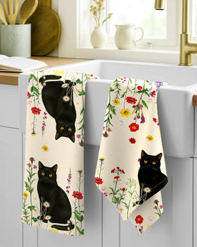 Miss Adola cotton towel absorbs spills quickly during meal prep