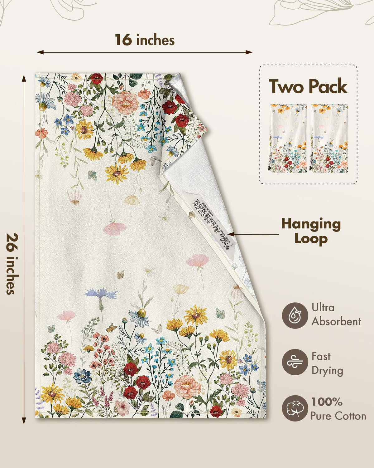 Miss Adola flour sack towels make a stylish housewarming gift.