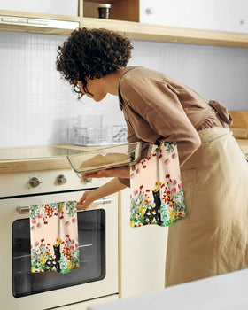 Miss Adola spring pattern towel adds decor while reducing paper towel use.