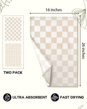 Miss Adola flour sack towels in action cleaning dishes and polishing glassware