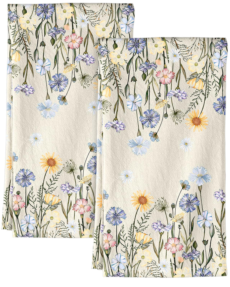 Miss Adola flour sack towels with hanging loop for quick reach during cleanup.