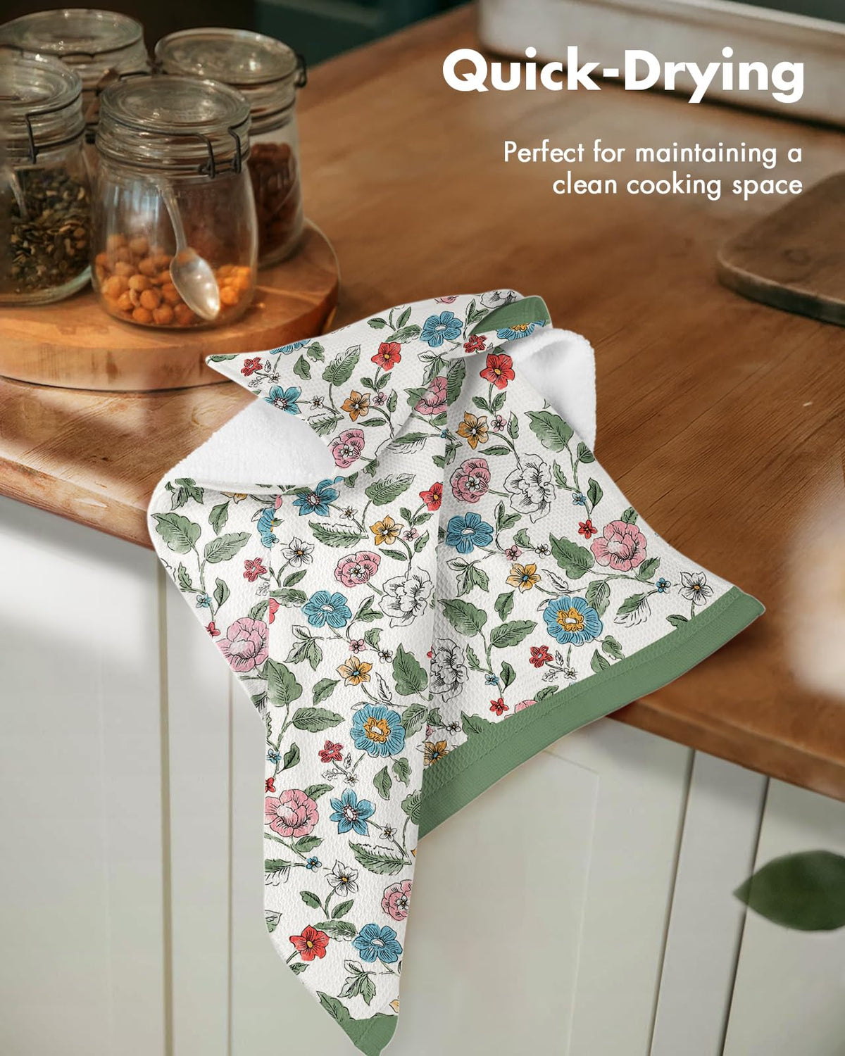 Miss Adola hanging-loop towel set ideal for easy drying and storage.