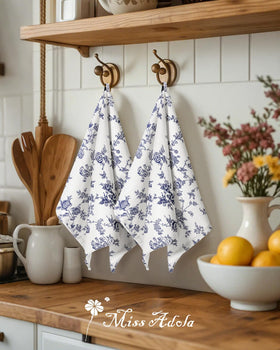 Miss Adola kitchen decor pattern towels enhance counter appeal