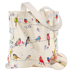 Miss Adola Large Canvas Tote Bag with zipper and inner pocket for secure storage