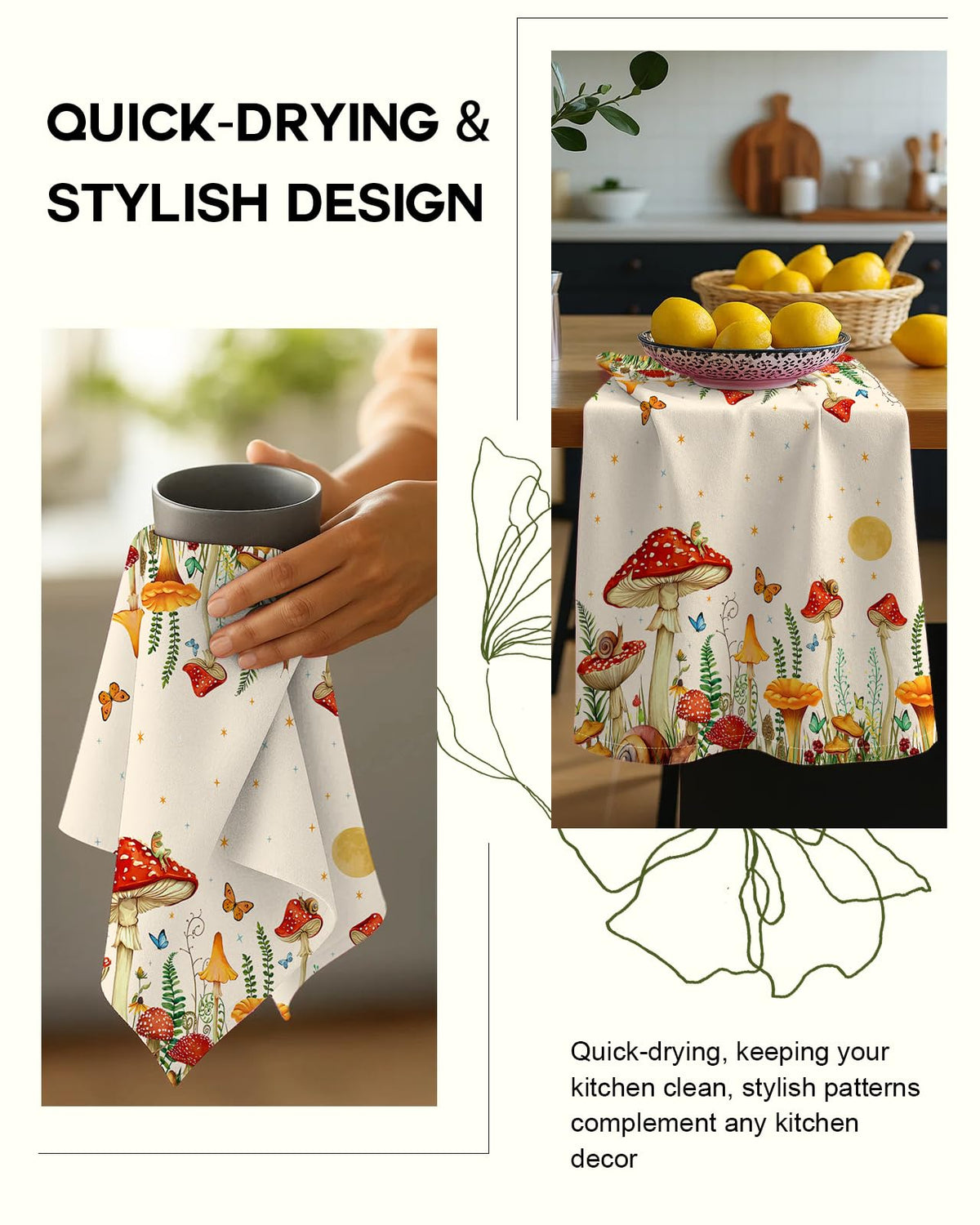 Miss Adola lint-free soft towel suitable for dishes and counters