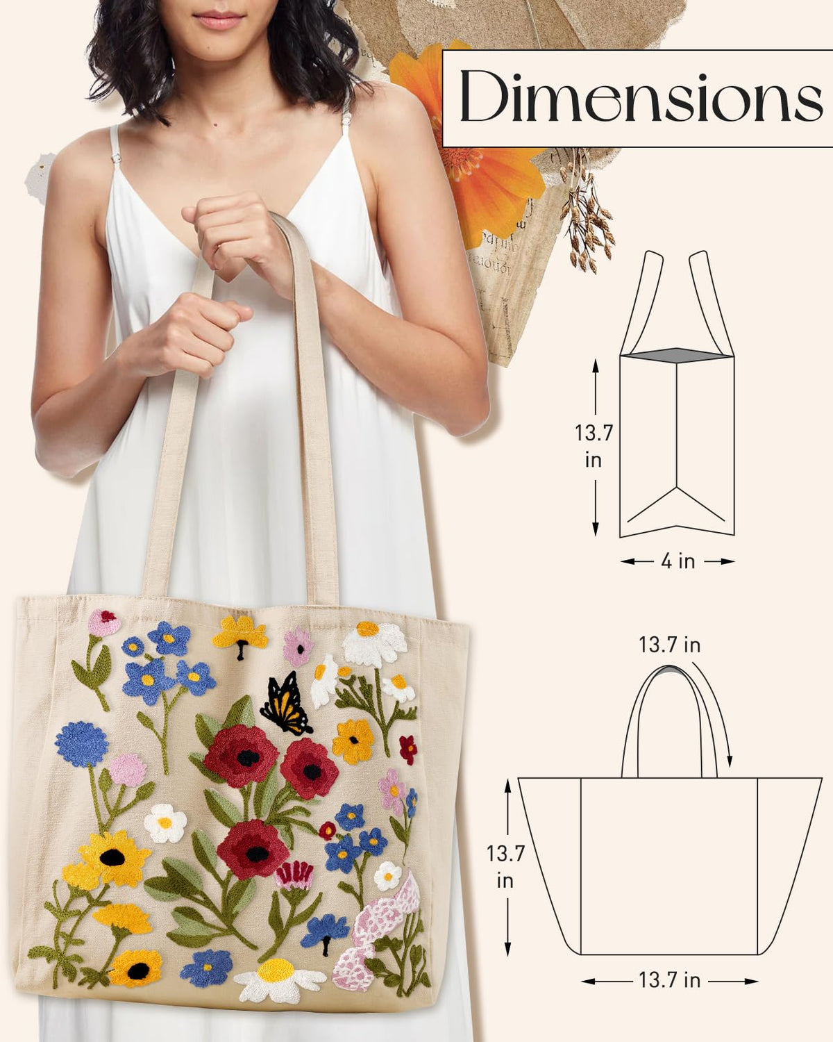 Miss Adola reusable linen tote promotes eco-friendly shopping and style