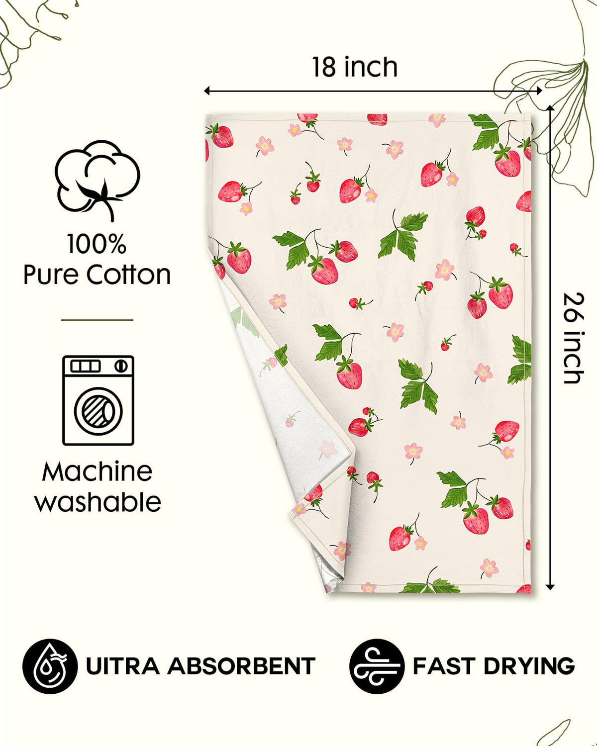 Miss Adola spring design towels add fresh color to any kitchen.