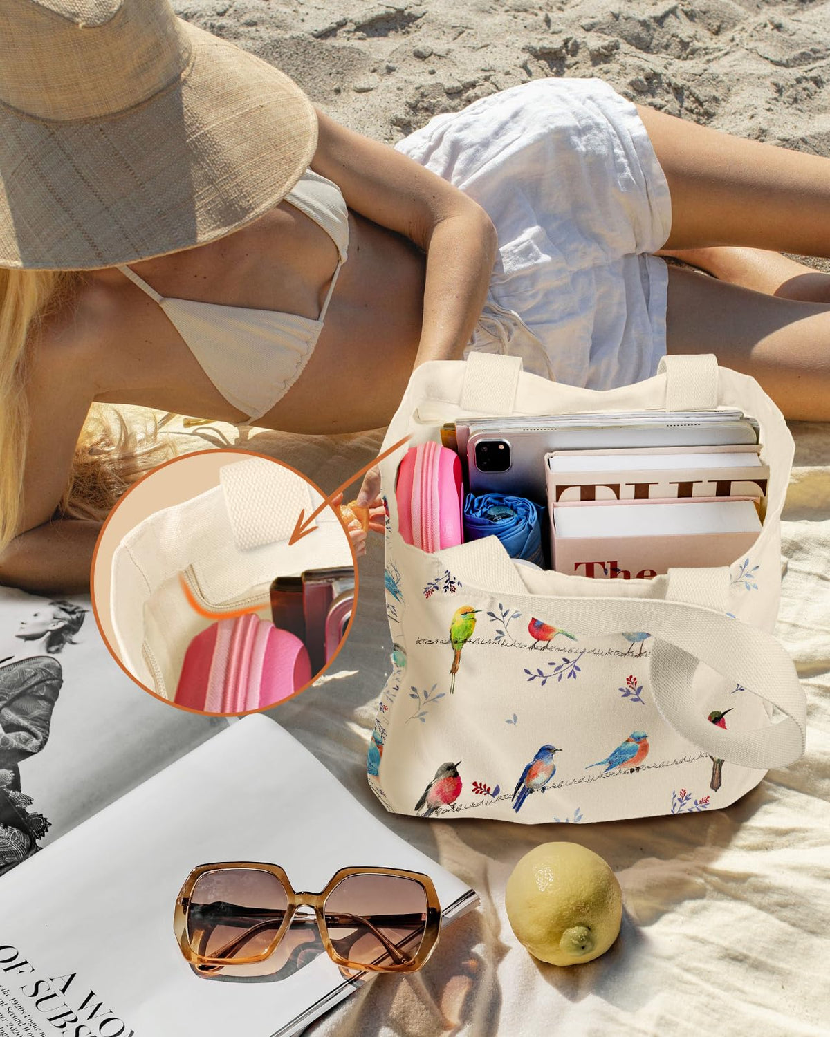 Miss Adola large canvas tote bag emphasizing high capacity for daily needs
