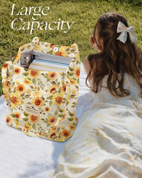 Large tote measures about 15.7 by 13 inches for daily needs