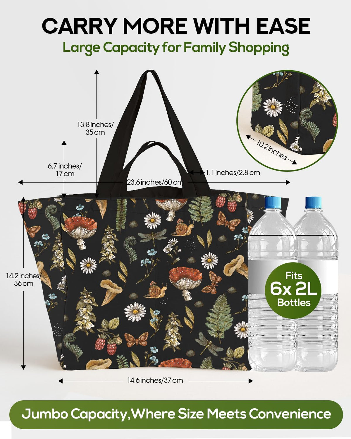 Miss Adola tote features long shoulder strap for comfortable carrying.