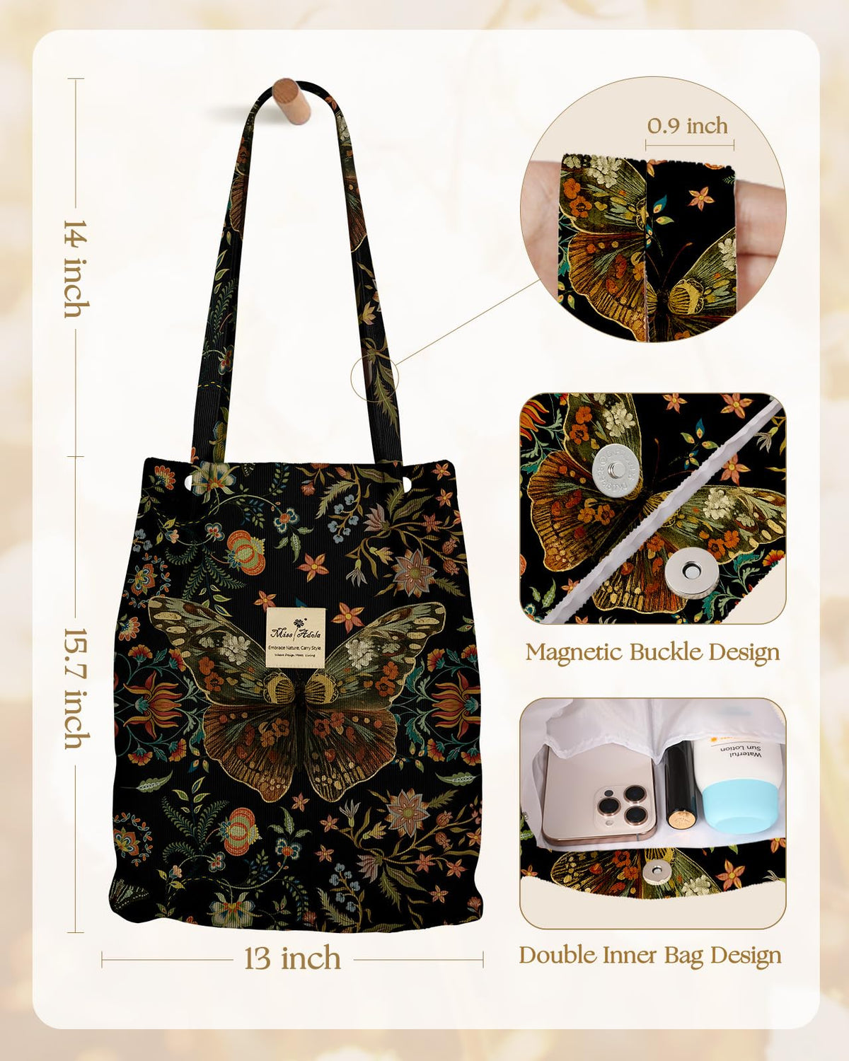 Miss Adola tote paired with versatile urban outfits