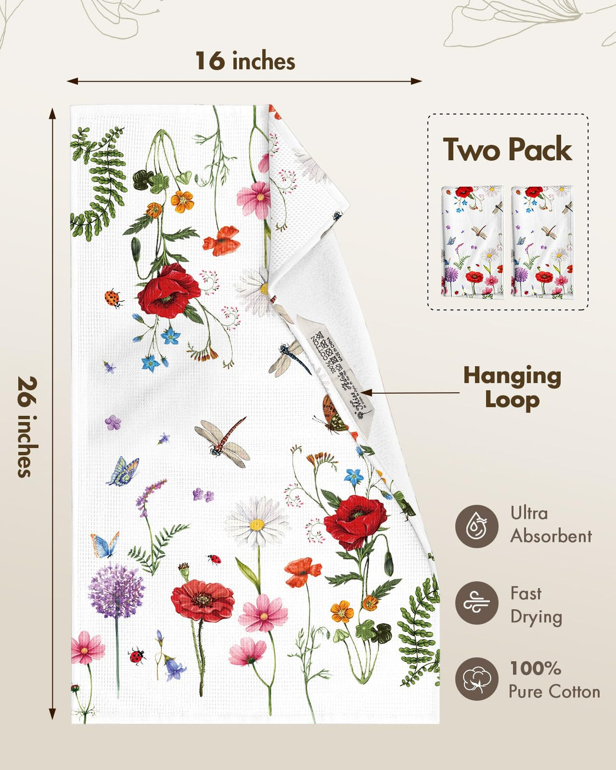 Miss Adola waffle towels are sturdy for dish drying and everyday messes.