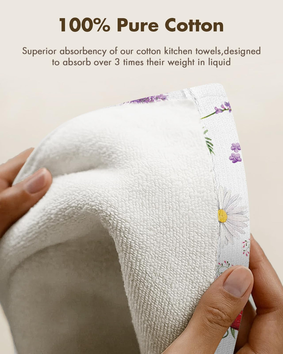 Miss Adola waffle towels feature quick-dry design to keep countertops tidy.