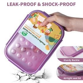 MISS BIG Bento Box four-latches ensure secure transport and easy access.