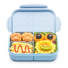 MISS BIG Bento Box for kids with four latch seals for spill-free school lunches.