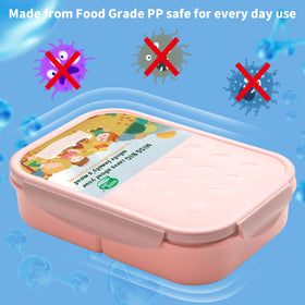 MISS BIG lunch box keeps snacks tidy during travel.