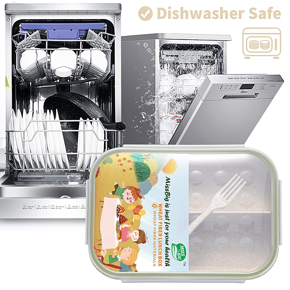 MISS BIG Bento Box lightweight and portable for work or school