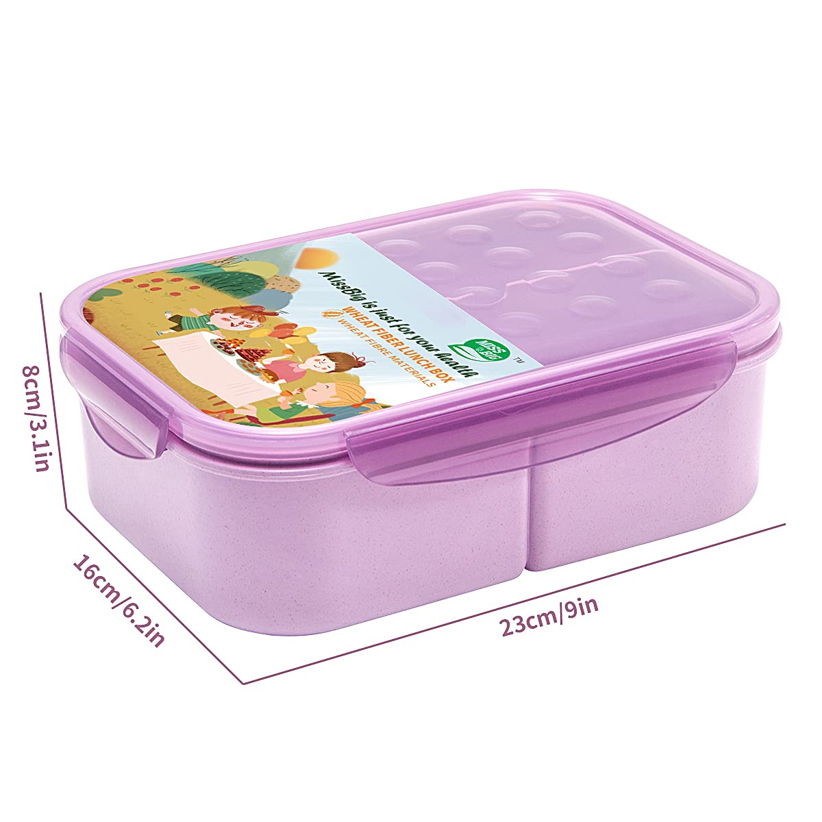 MISS BIG Bento Box microwave-safe and dishwasher-safe convenience.