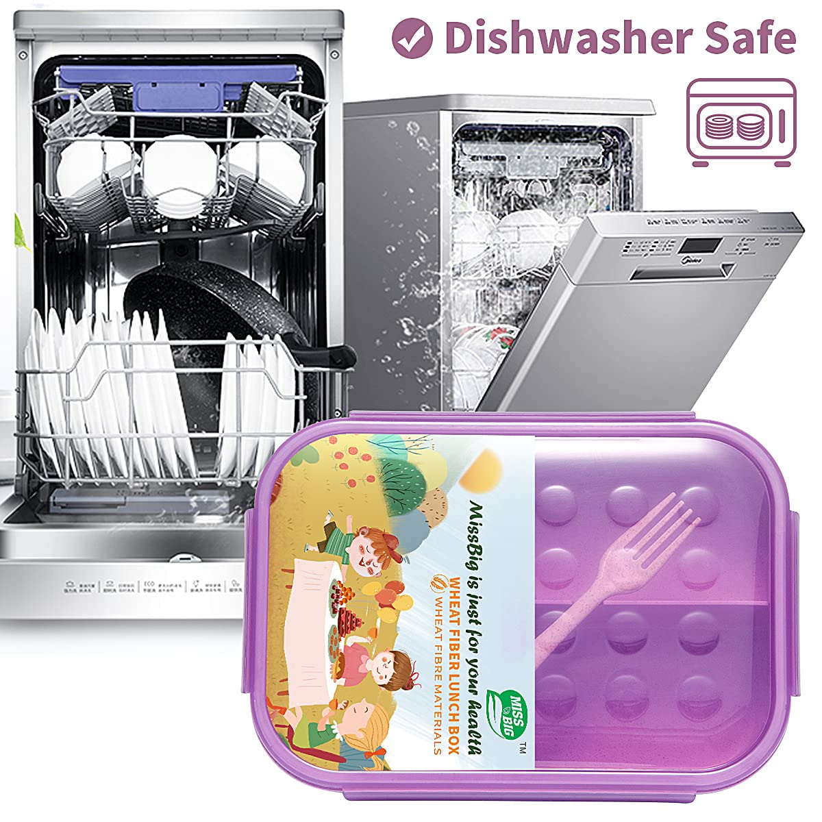 MISS BIG Bento Box portable and lightweight for on-the-go meals.