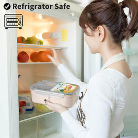 MISS BIG Bento Box wheat fiber material offers durable, eco-friendly lunch solutions