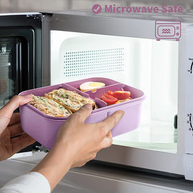 MISS BIG Bento Box natural wheat fiber construction.