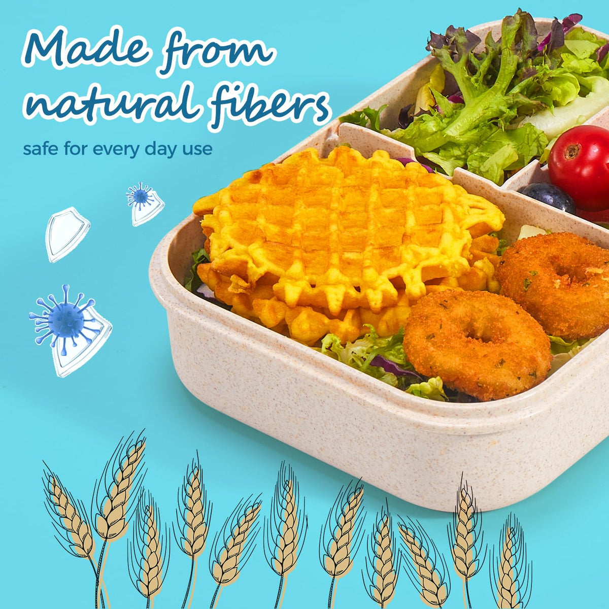 MISS BIG lunch box is dishwasher-safe for quick cleanup after meals.