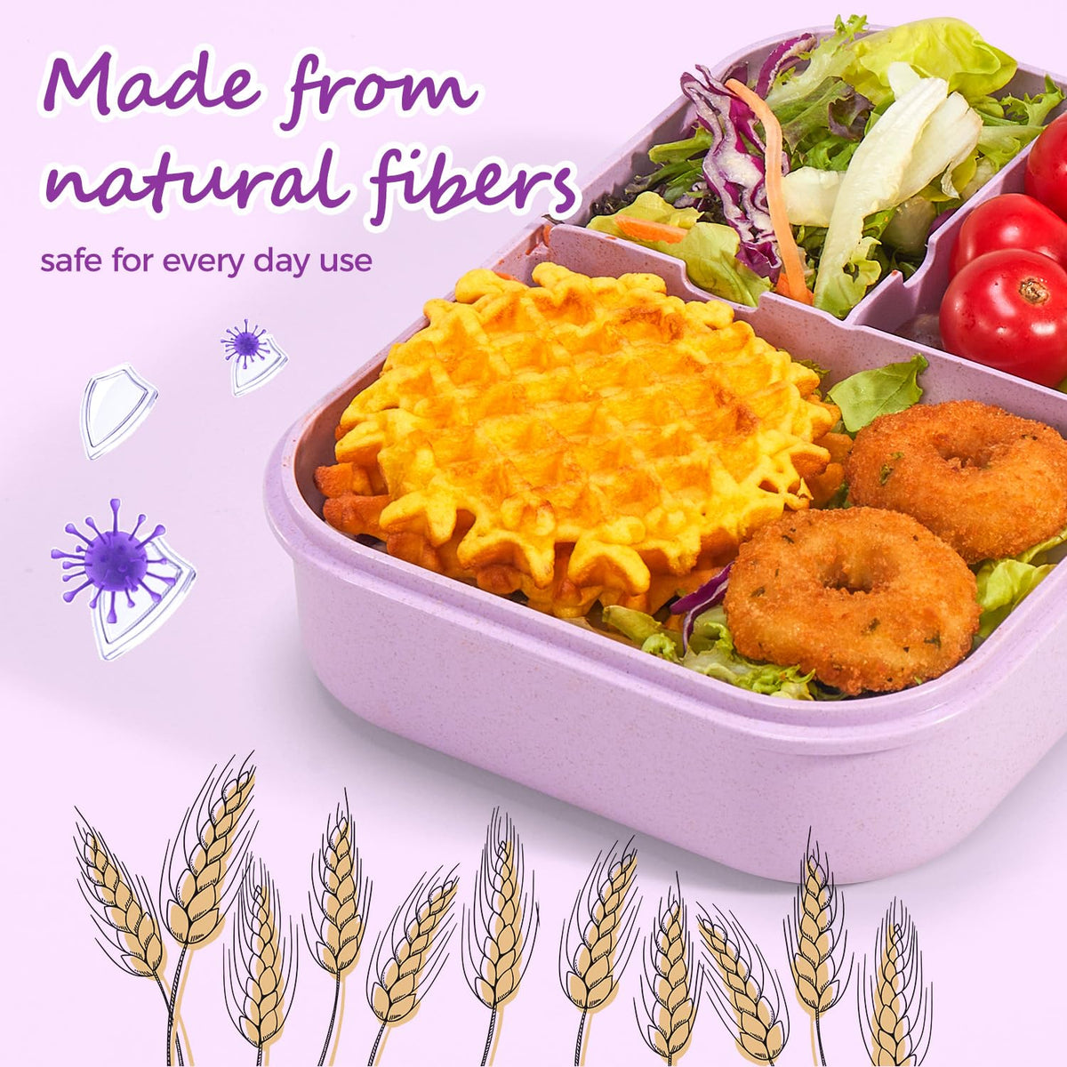 Miss Big lunch box kids dishwasher-safe, easy cleanup after meals