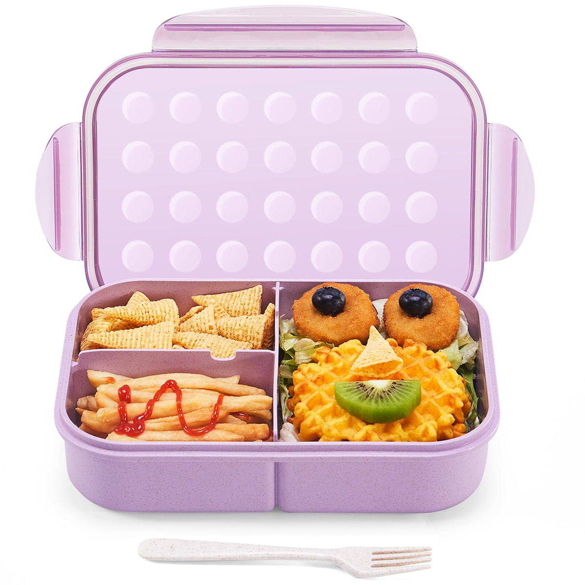 Miss Big lunch box kids leak-proof lid keeps snacks secure during school