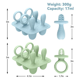 MISSLILI breastmilk popsicle molds with sticks close-up showing flexible silicone release.