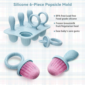 MISSLILI fruit and veggie puree popsicles mold ready for healthy flavor adventures.