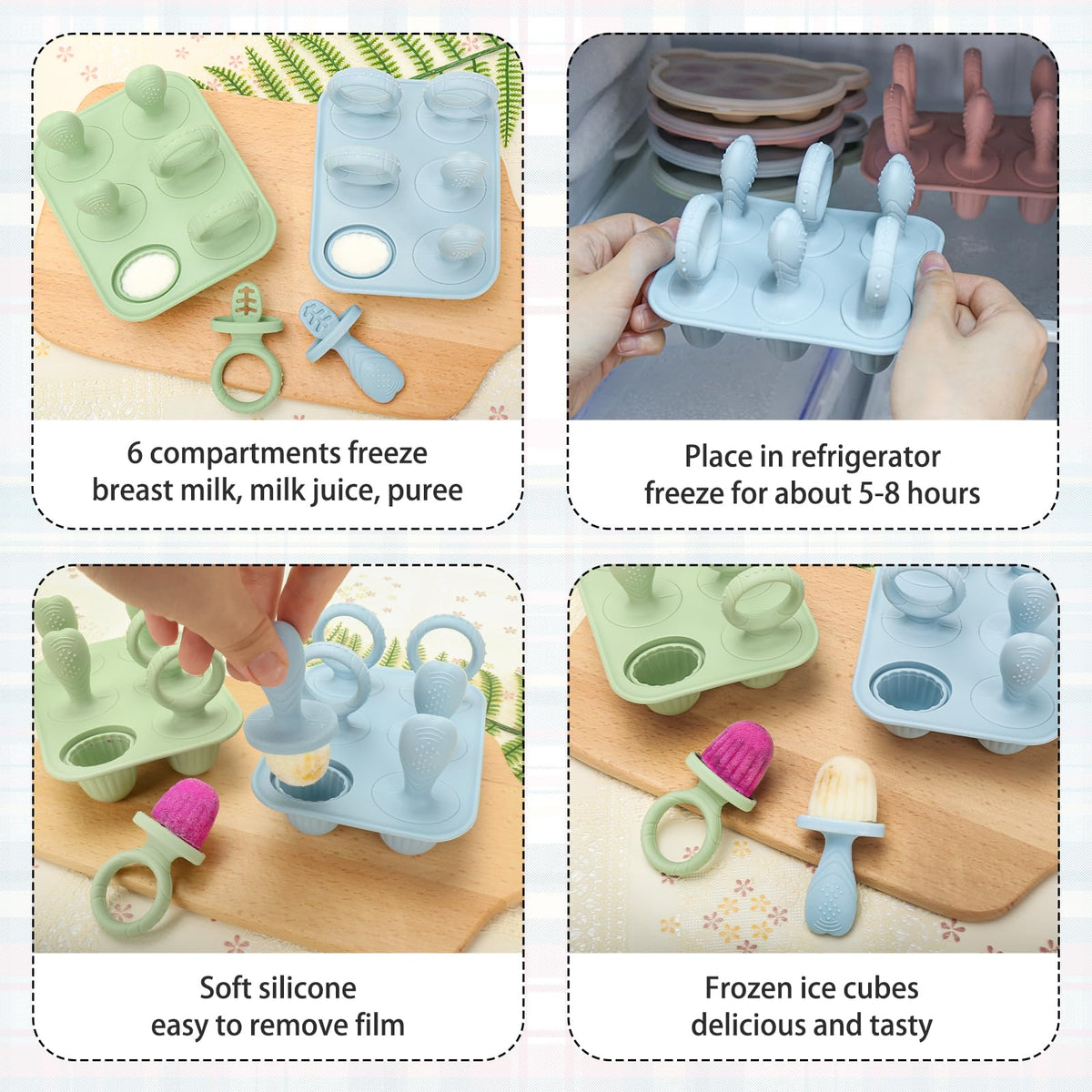 MISSLILI top-rack dishwasher safe molds for quick cleanup.