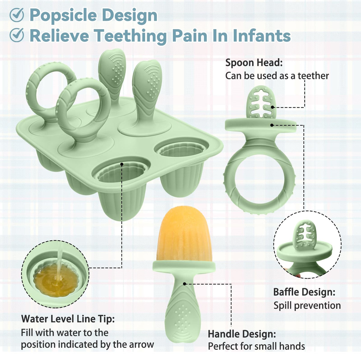 MISSLILI yogurt mini bites popsicle mold, convenient baby snack option.