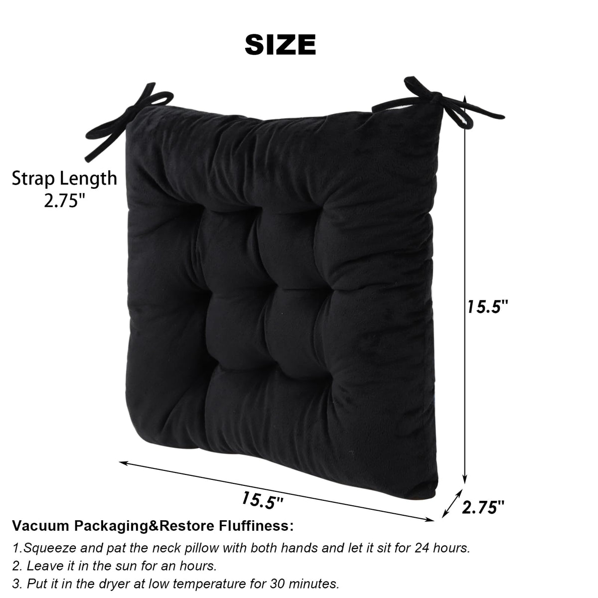 MissSoul cushions with anti-slip straps keep seats steady during meals.