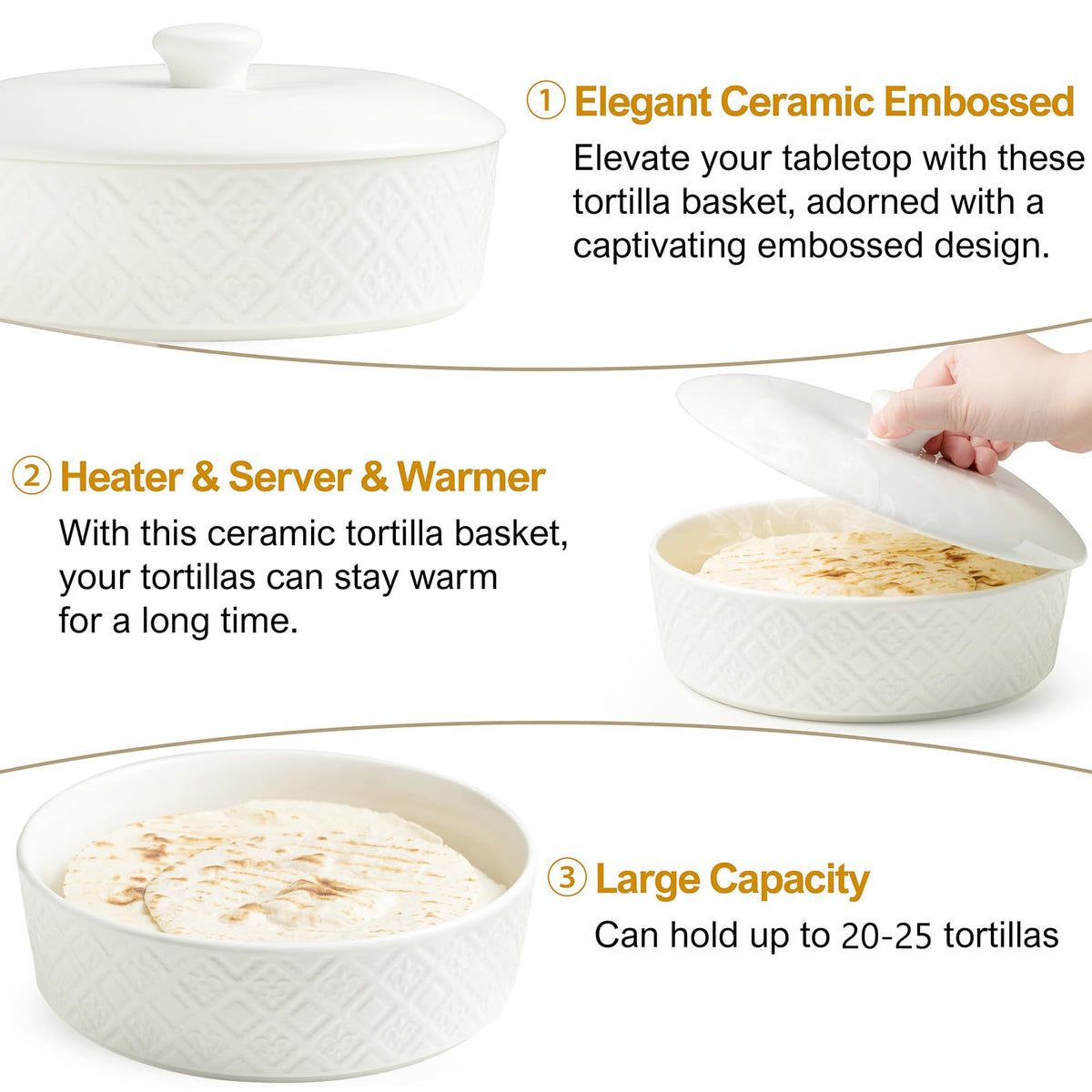 MISSYSSIM microwave-friendly tortilla warmer allows quick reheating for busy weeknights.