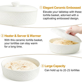 MISSYSSIM microwave-friendly tortilla warmer allows quick reheating for busy weeknights.