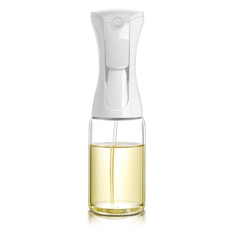 Mistifi glass oil sprayer precision-mist demonstrates even coating.