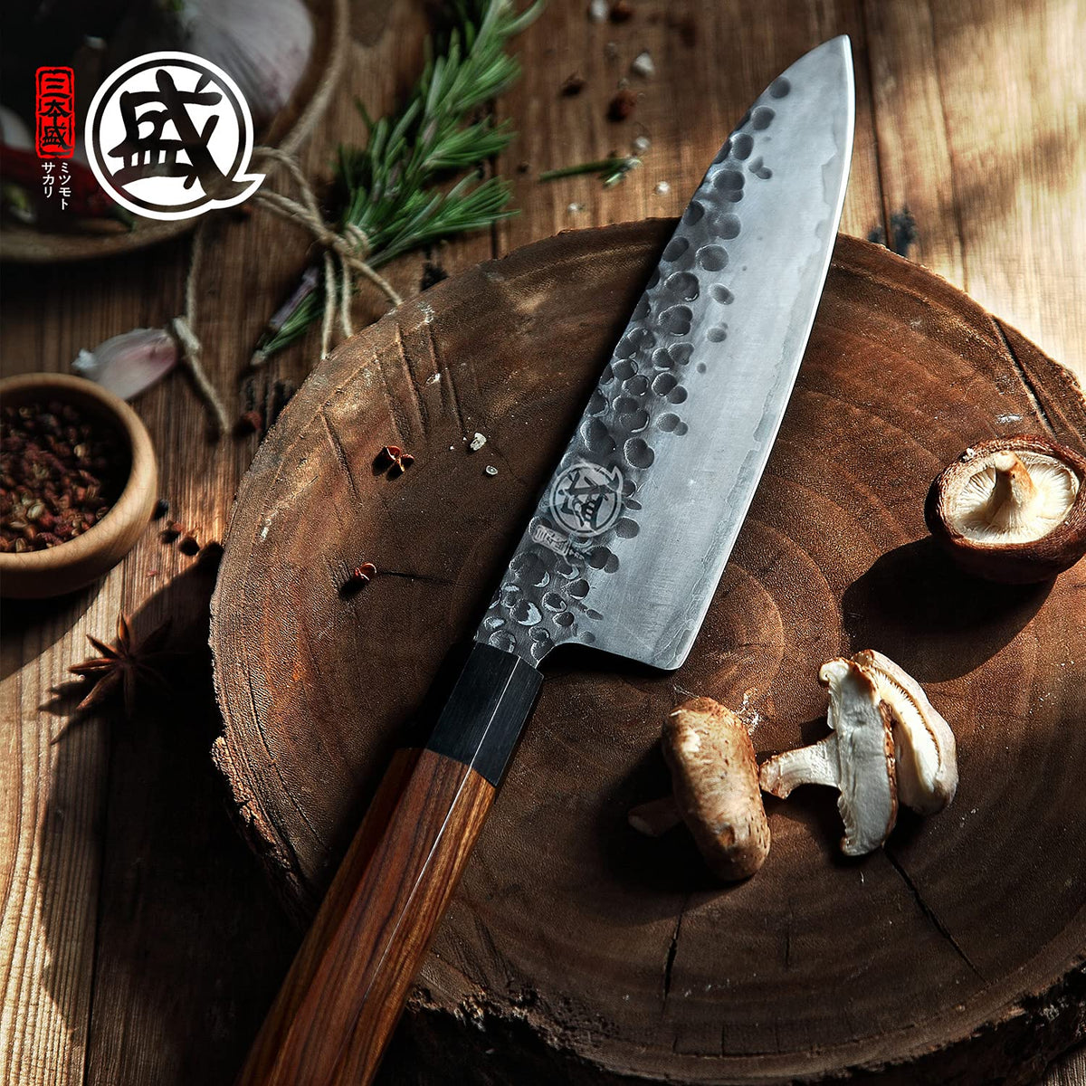 MITSUMOTO SAKARI three-layer 9CR18MOV steel delivers durable, sharp performance