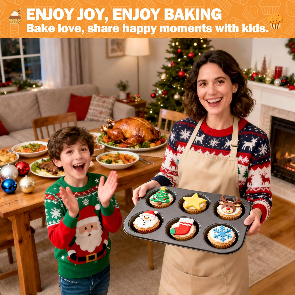 Mity Rain six reusable silicone liners promote eco-friendly baking.