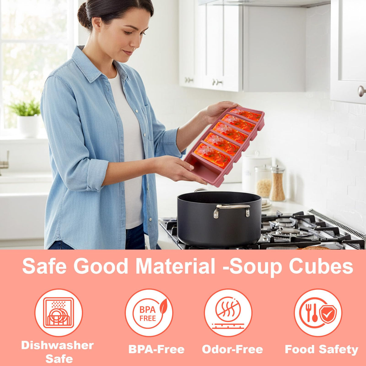 Mity Rain dishwasher-safe silicone for easy cleaning