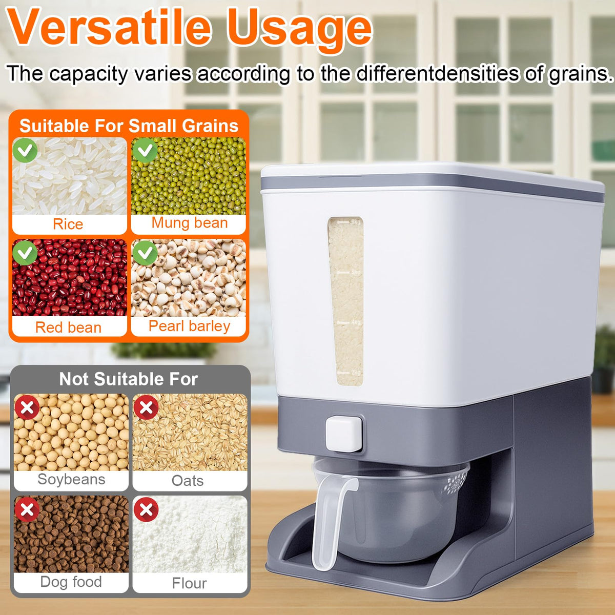 Detachable parts on Mity Rain dispenser for easy cleaning and maintenance.