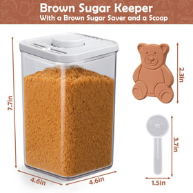 Mity rain kitchen counter storage showcases organized dry goods.
