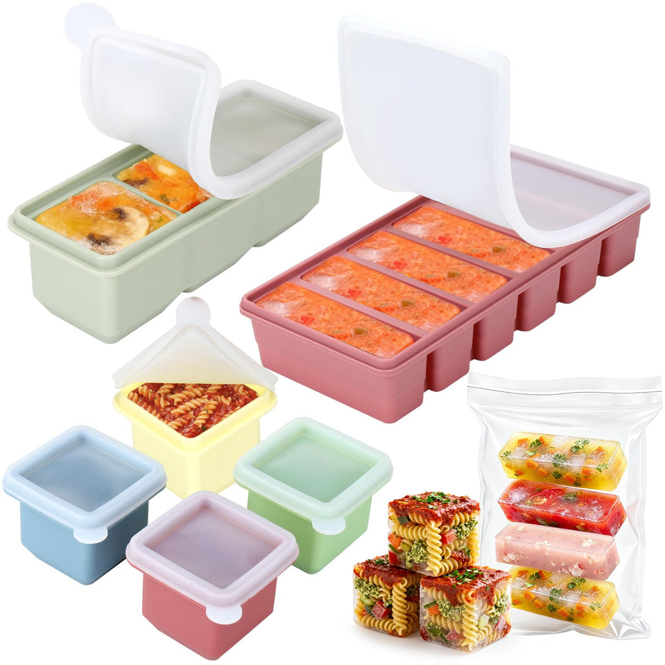 Mity Rain silicone freezer trays with lids keep meals fresh and easy to portion