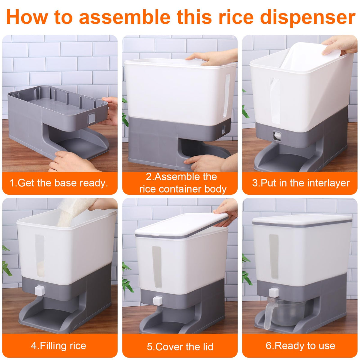 Space-saving design of Mity Rain fits tight pantry shelves.