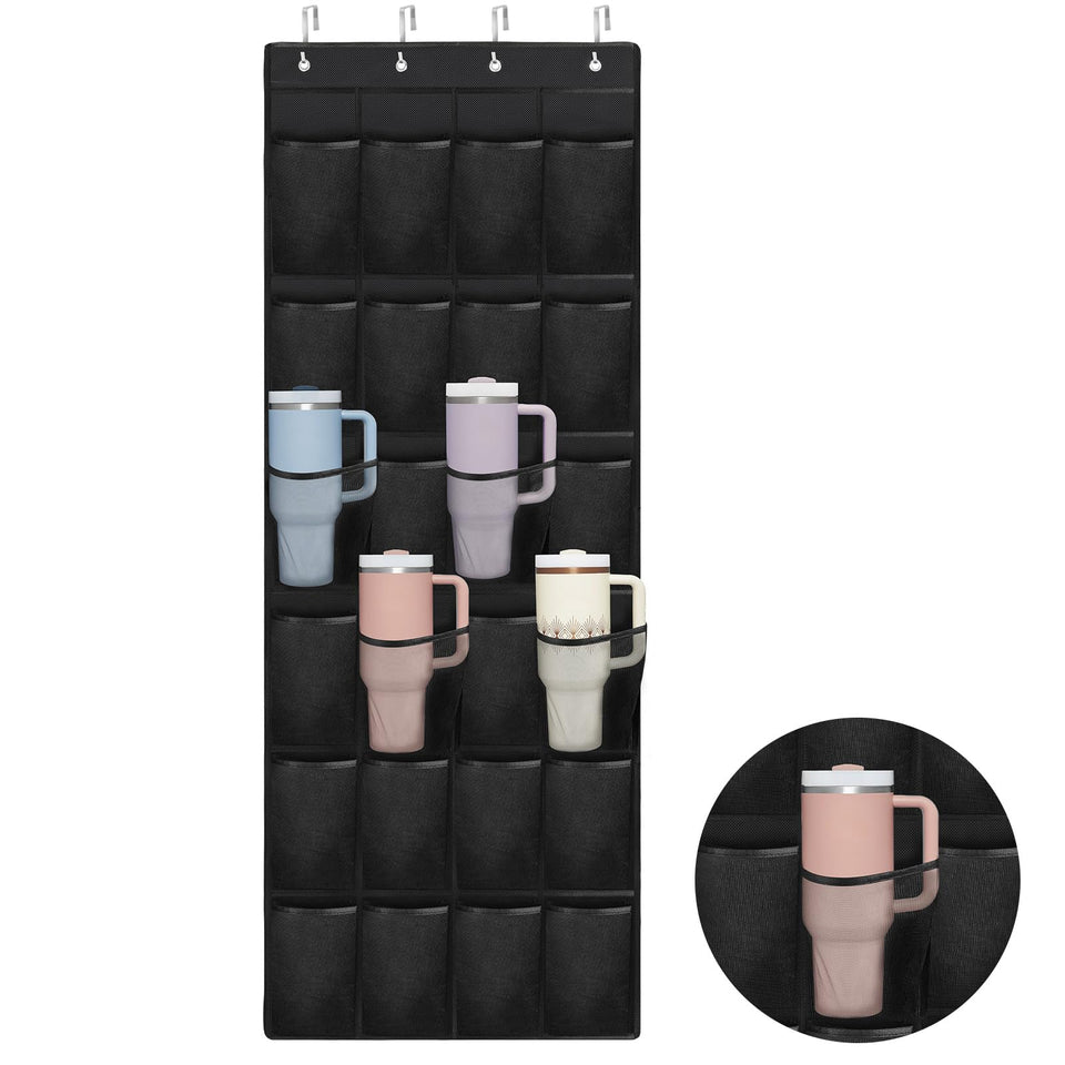 Mity Rain Stanley cup organizer with 24 pockets keeps cups organized and accessible