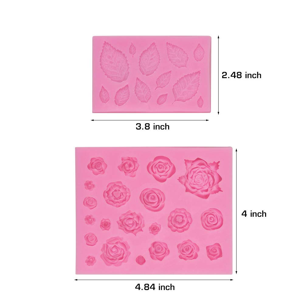 Mity rain wax and soap rose-leaf mold for handmade crafts.